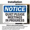 Signmission Quiet Please Meetings In Progress, 14 in W x Rectangle, Vinyl Decal OS-2PACK-NS-D-1014-L-17949 - alternate 4